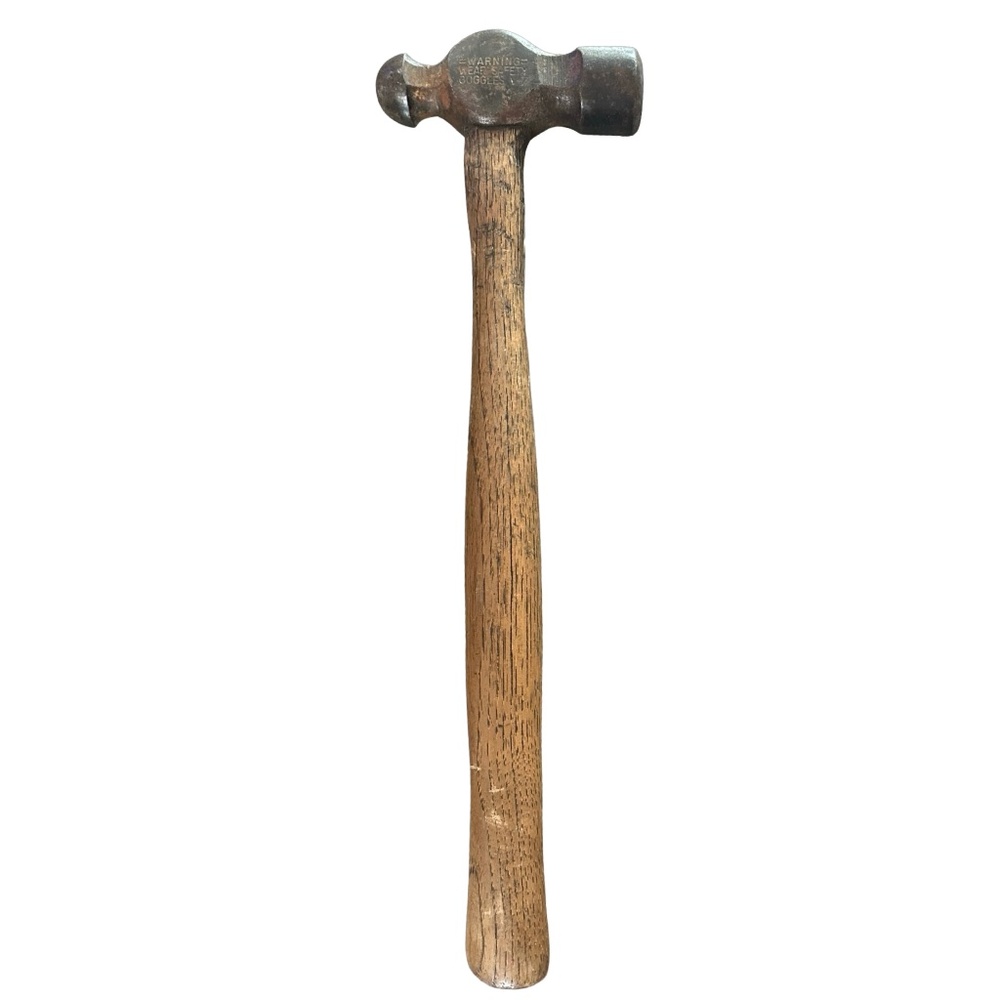 BLUE POINT Vintage Ball Peen 24 Oz Hammer 15.5" USA Wood Handle Tools